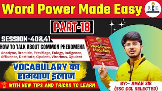 Word Power Made Easy Part18 Session 40 amp 41 HOW TO TALK ABOUT COMMON PHENOMENON [upl. by Anead371]