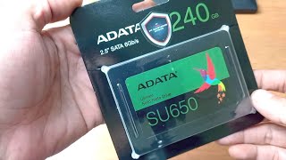 Cara Pasang SSD SATA ADATA SU650 240 GB di PC [upl. by Ainoet]