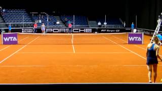 Diana Marcinkevica vs Katerina Siniakova  Porsche Tennis Grand Prix Stuttgart 2014 [upl. by Anibla]