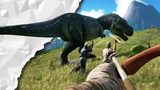 Luta pela sobrevivência no ARK Explorando o mapa  como NÃO jogar [upl. by Onit524]