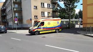 NOWOŚĆ 2 MODULATORY Wyjazd Alarmowy nowej karetki Mercedes Sprinter P z WSPR Rzeszów [upl. by Nyleek91]