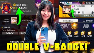 DOUBLE VBadge TOP1 Guild Leader is LIVE 🔥 Free Fire Live with Sooneeta 💖 FF LIVE ✌ Free Fire Live [upl. by Airekahs]