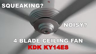 KDK V56VKK14Z9 Ceiling fan repair capacitor  slow speed and humming noise fix [upl. by Asilef]