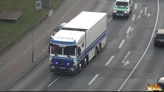 Neuer Werttransporter mit Polizei unterwegs auf der Stresemannstraße [upl. by Fanchet]