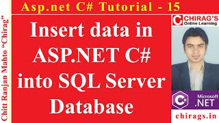 Aspnet C Tutorial 15  Insert data in ASPNET C into SQL Server Database [upl. by Oflunra]