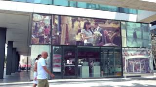 Gauzy LCG®  Projection for Polite Advertising on Store Windows [upl. by Lleinnad313]