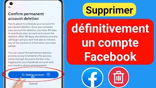 Comment Supprimer Définitivement un Compte Facebook [upl. by Olleina837]