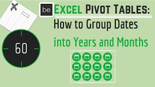 Excel Pivot Tables How to Group Dates into Years and Months [upl. by Dlawso]