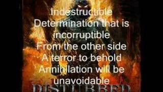 Disturbed  Indestructible the song with lyrics [upl. by Locklin]