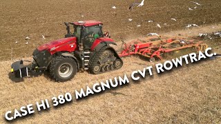 4Kᵁᴴᴰ Case HI 380 Magnum CVT Rowtrac pulling a Väderstad Topdown 400 cultivator in OSR stubble [upl. by Nuhsed144]