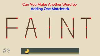 Can you make another word from the existing one  Matchstick Word Puzzles   Brain Teaser [upl. by Anallise]