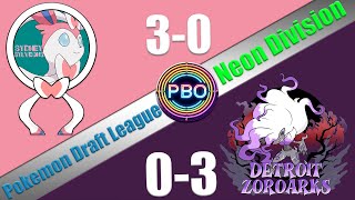 Pokémon Draft League  Detroit Zoroarks VS Sydney Sylveons  S7 W4 Neon Div [upl. by Aynnek241]