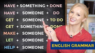 Causative Verbs passive voice in English grammar  Make Get Let Have and Help with examples [upl. by Aushoj]