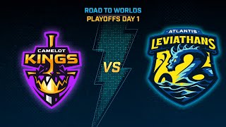 SMITE Pro League Road to Worlds Playoffs Day 1 Camelot Kings Vs Atlantis Leviathans [upl. by Gnahc]