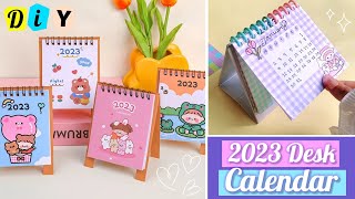 How to make a 2023 desk calendar at home  DIY Calendar 2023 [upl. by Anilrahc]