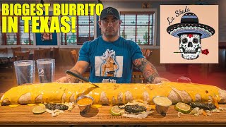 THE BIGGEST BURRITO IN TEXAS  10 POUND MONSTER BURRITO CHALLENGE [upl. by Nywra283]