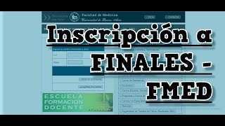 Como hacer la Inscripción a un Final de MEDICINA  FmedUBA [upl. by Hanson392]