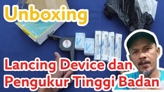 Unboxing Pen Lancet Alat Ambil Sampel Darah dan Alat Pengukur Tinggi Badan [upl. by Tnaryb350]