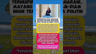 Terinspirasi Puan Maharani Mayang Lucyana Diamdiam Ingin Terjun ke Dunia Politik shortvideo [upl. by Vena]