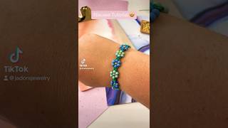 Bloem kralen armband maken diy tutorial 🤩 [upl. by Monafo]