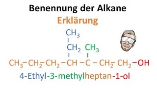 Benennung der Alkane nach IUPAC Nomenklatur  Chemie Endlich Verstehen [upl. by Gautier934]