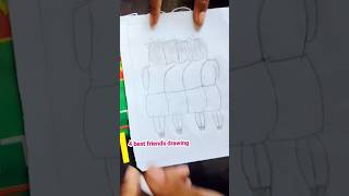 4 best friends drawing  for best friends drawing  diy drawing [upl. by Prowel394]