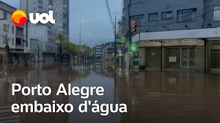 Porto Alegre fica embaixo dágua após chuvas Guaíba passa de 5 metros [upl. by Nagey]