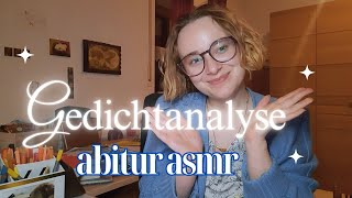 Abitur 2024 ASMR Gedichtanalyse 02 [upl. by Nonnahs]