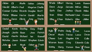 BOY Names 100 Most Popular Baby Boy Names in English  How to Pronounce Boy Names [upl. by Connelly]