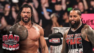 Jimmy Uso returns to help Roman Reigns take out The Bloodline Bad Blood 2024 highlights [upl. by Nue]