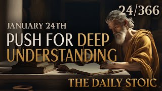 Push For Deep Understanding  January 24th The Daily Stoic [upl. by Prudie]