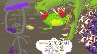 ปราบเจ้าปีศาจน้ำหมึกตัวสุดท้าย END  Draw a Stickman Epic 2 Drawn Below [upl. by Mis634]