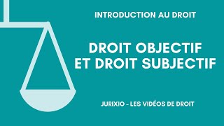 Droit objectif et droit subjectif définition et exemples  Cours de droit [upl. by Proctor74]