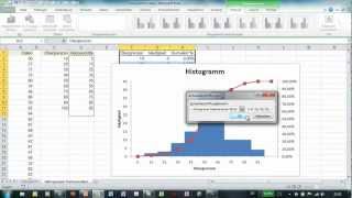 Excel  Histogramm über Datenanalyse erzeugen [upl. by Esya503]