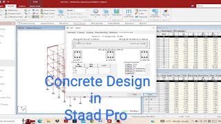 Concrete Design in Staad Pro Staad Pro Advance connect Edition Tutorial21 [upl. by Ecnatsnoc]