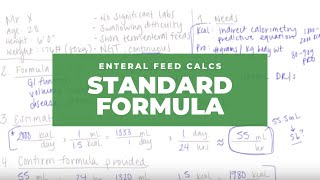 Enteral Feed Calculations Standard Formula [upl. by Raddie]