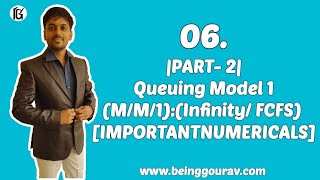 PART 2 Queuing Model 1 MM1  infinity∞ FCFS  IMPORTANTNUMERICALS in Hindi in easy way [upl. by Eimam]