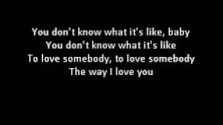 To Love Somebody Lyrics  Bee Gees [upl. by Klemens]