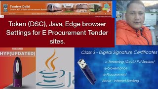 E tendering eprocurement portal  DSC token JAVA Edge Browser settings  2023 [upl. by Priscilla]