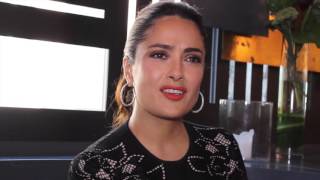 Salma Hayek Exclusive Interview quotI love french cheesequot [upl. by Akimed]