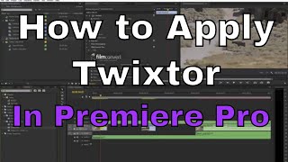 How to apply the Twixtor Effect in Premiere Pro [upl. by Sukram]