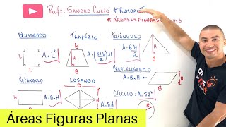 ÁREA DAS PRINCIPAIS FIGURAS PLANAS  GEOMETRIA PLANA [upl. by Aknaib692]