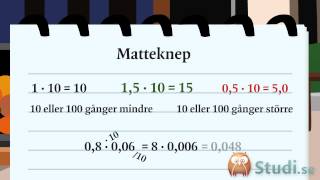 Multiplikation med decimaltal Matematik  Studise [upl. by Neehsas]