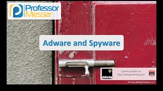 Adware and Spyware  CompTIA Security SY0401 31 [upl. by Diarmuid282]