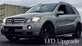 Mercedes Benz High Beam LED Upgrade ML W164  CarMAN [upl. by Brad269]