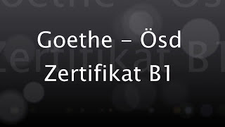 Deutsch lernen Goethe  Ösd Zertifikat B1  Modul Hören Test 5  Teil 1 [upl. by Ymac]