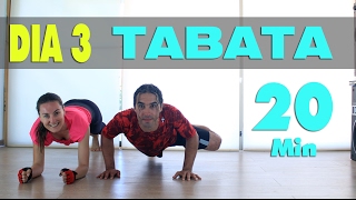 TABATA INTENSO CARDIO en casa en 20 min  Día 3 reto TONIFICATE  MalovaElena [upl. by Felicia140]