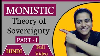 Monistic Theory of Sovereignty  Jean Bodin  Part  I  Political Science  Hindi [upl. by Zarah]