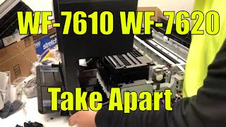 Uncasing WF7610 WF7620  How to Remove Case and Scanner Epson WorkForce [upl. by Eirrok909]