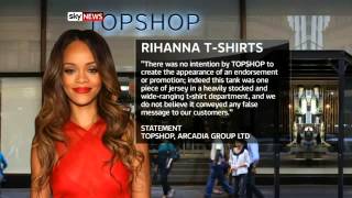 Rihanna wins lawsuit against Topshop over T shirts bearing her image [upl. by Heim]